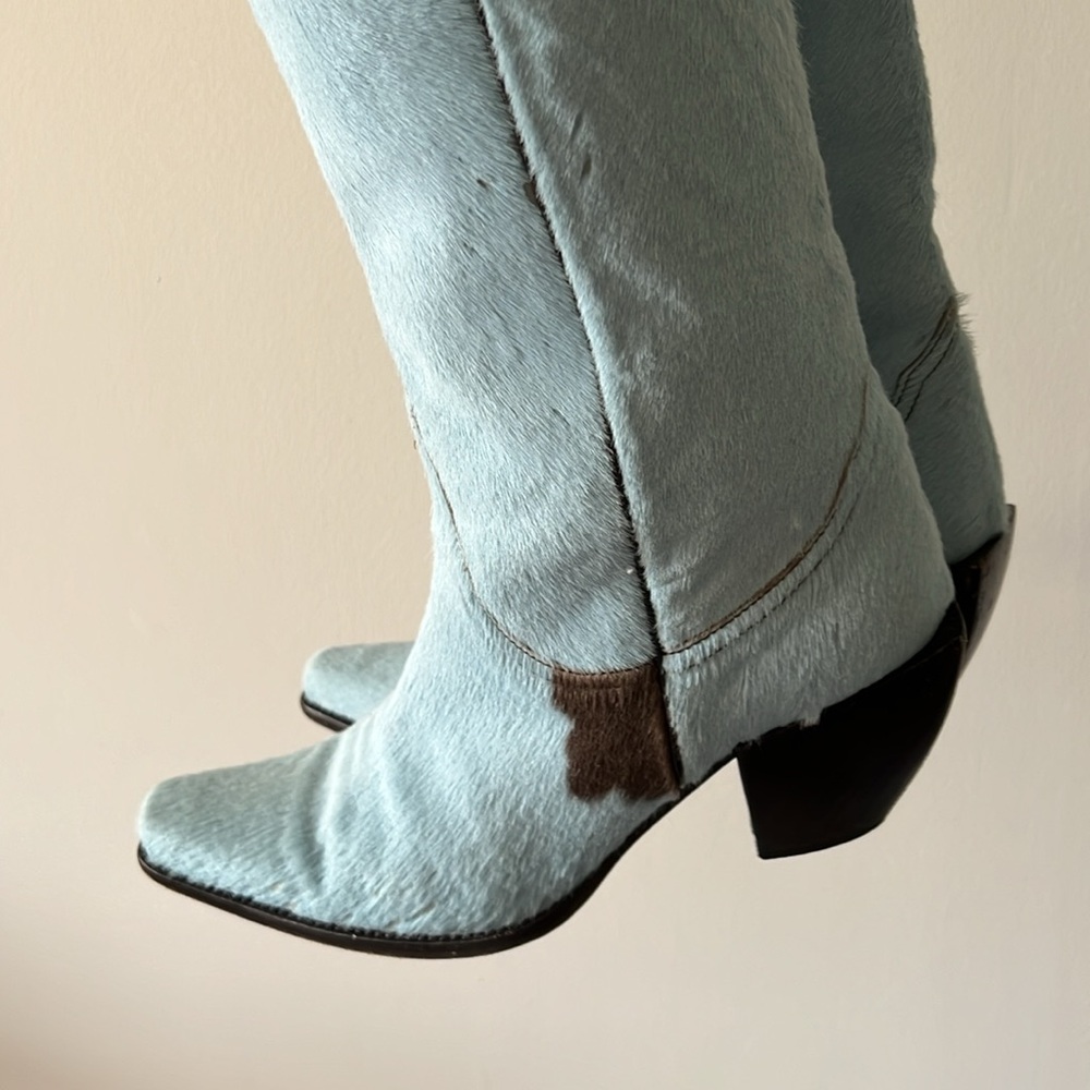 Vintage Cowboy Boots- Calf Hair Ponyhair Cowhide - Picture 14 of 17